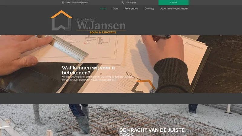 Website van Bouwbedrijf W.Jansen