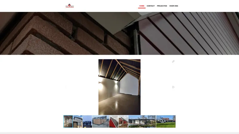 Website van Bouwbedrijf w. van de Graaf