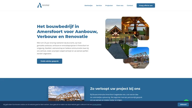 Website van Bouwcombinatie Amersfoort