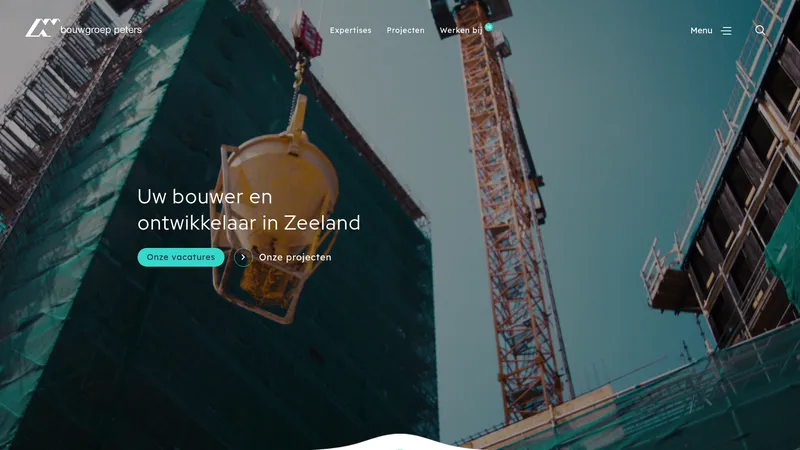 Website van Bouwgroep Peters B.V.
