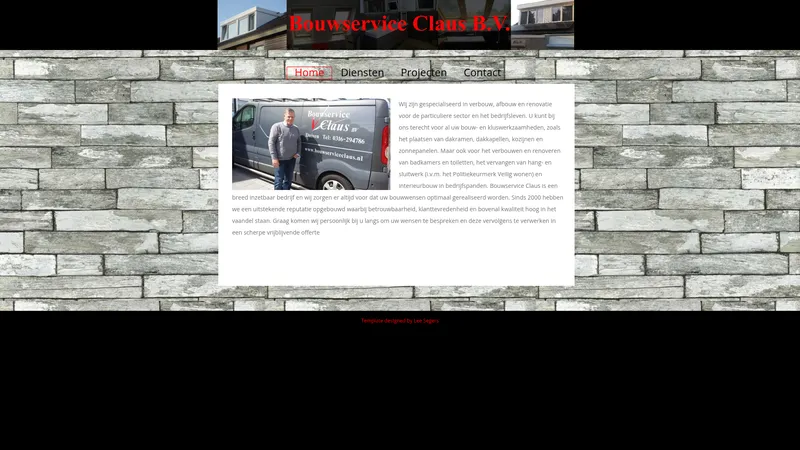 Website van Bouwservice Claus B.V.