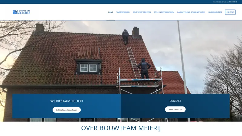 Website van Bouwteam Meierij