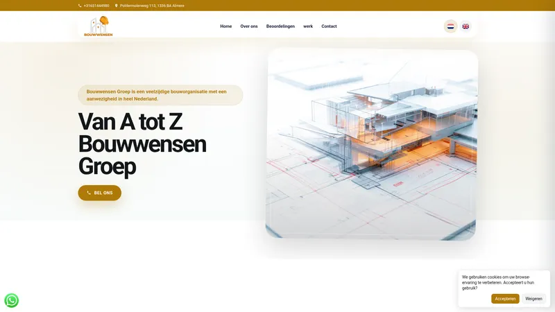 Website van Bouwwensen Groep BV