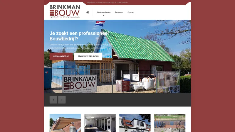 Website van Brinkman Bouw