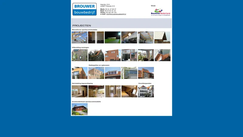 Website van Brouwer Bouwbedrijf