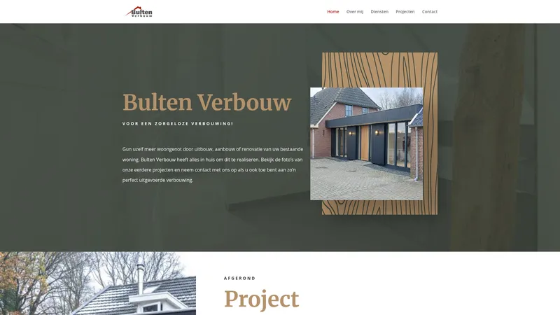 Website van Bulten Verbouw