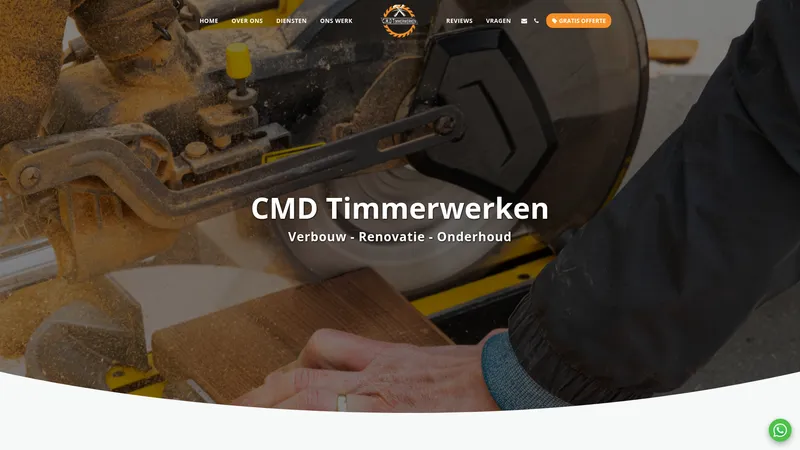Website van C.M.D. Timmerwerken