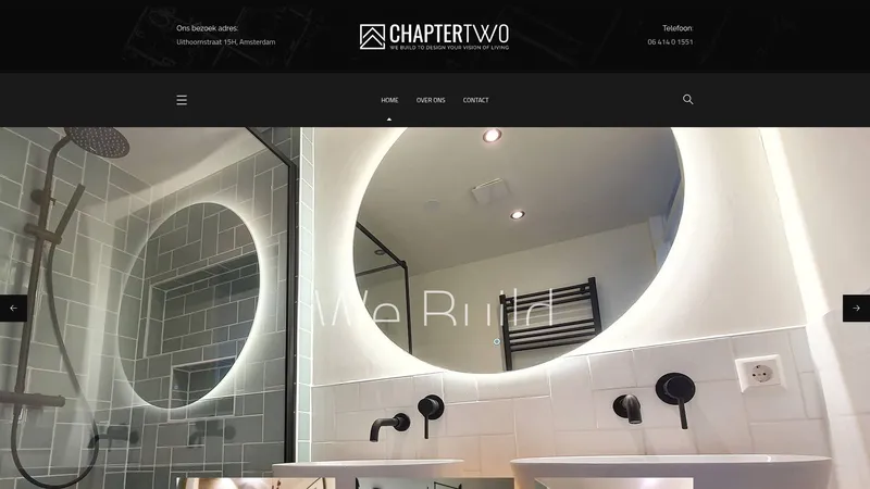 Website van Chapter Two Aannemersbedrijf