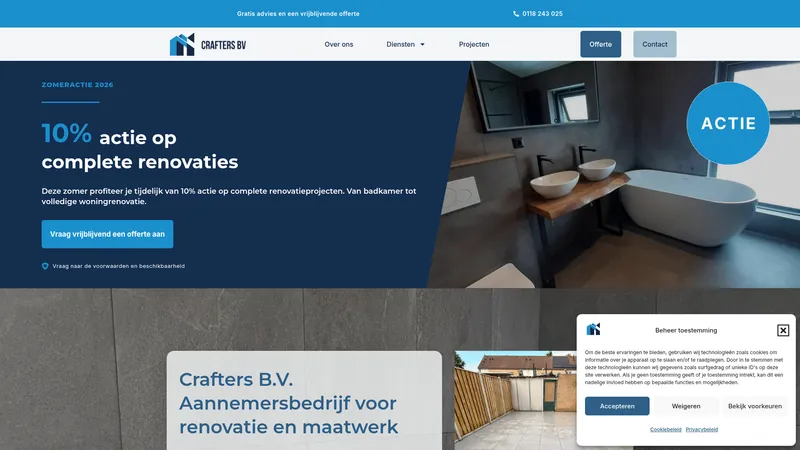 Website van Crafters BV