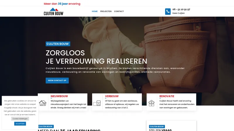 Website van Cuijten Bouw