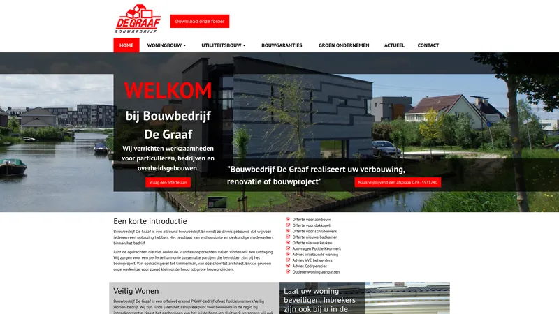 Website van D. de Graaf onderhoud B.V.