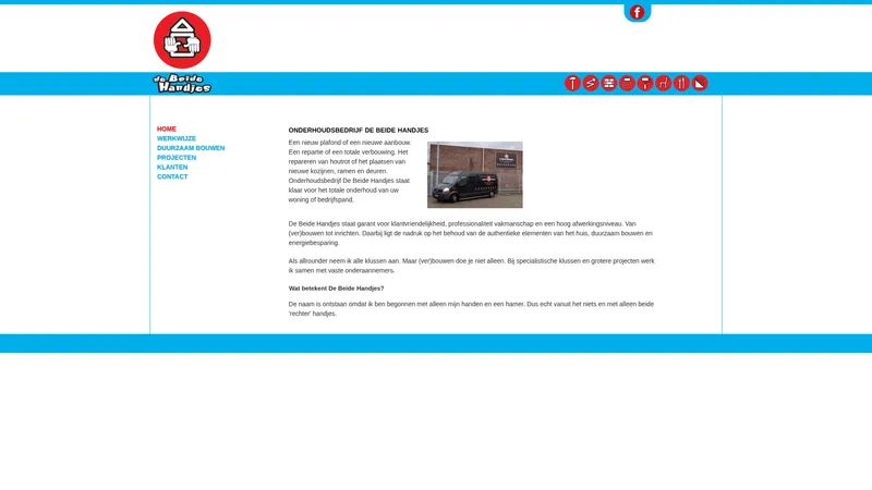 Website van De Beide Handjes