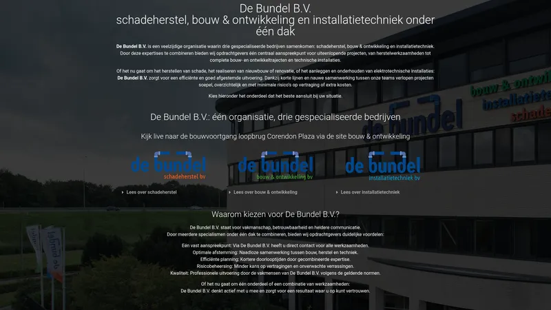 Website van De Bundel Bouw & Ontwikkeling B.V.
