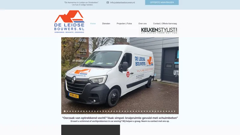 Website van De Leidse Bouwers