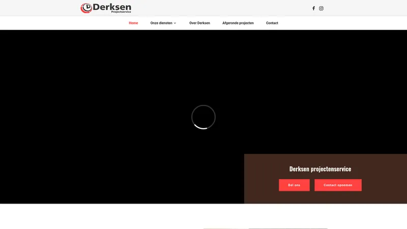 Website van Derksen Projectservice