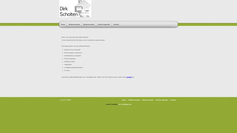 Website van Dirk Scholten Bouw