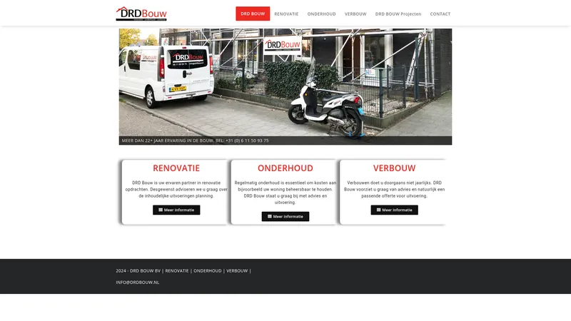 Website van DRD BOUW B.V.
