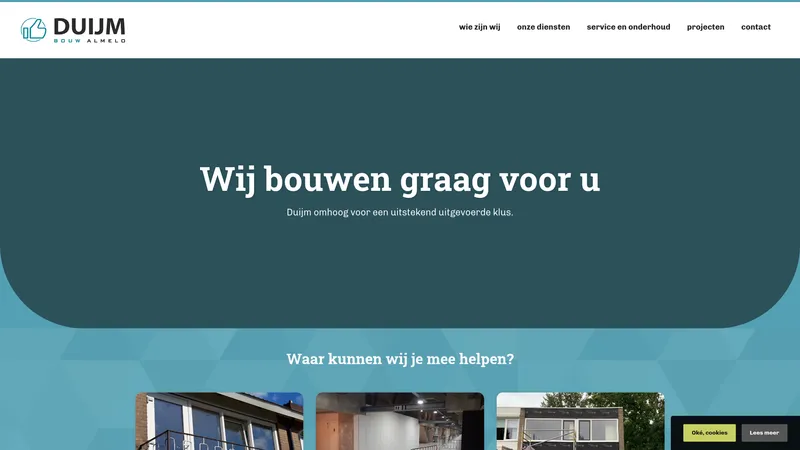 Website van Duijm Bouw Almelo