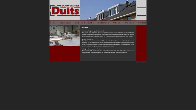 Website van Duits Bouw & Onderhoud