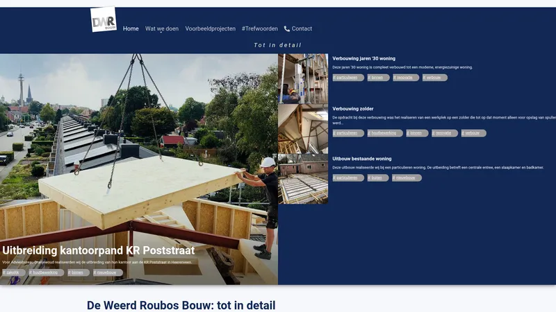 Website van DWR Bouw