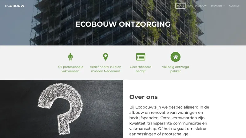 Website van Ecobouw B.V.