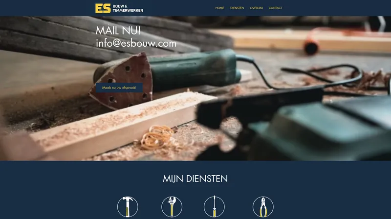 Website van ES Bouw en Timmerwerk