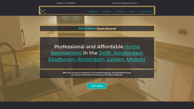 Website van Expat Renov8
