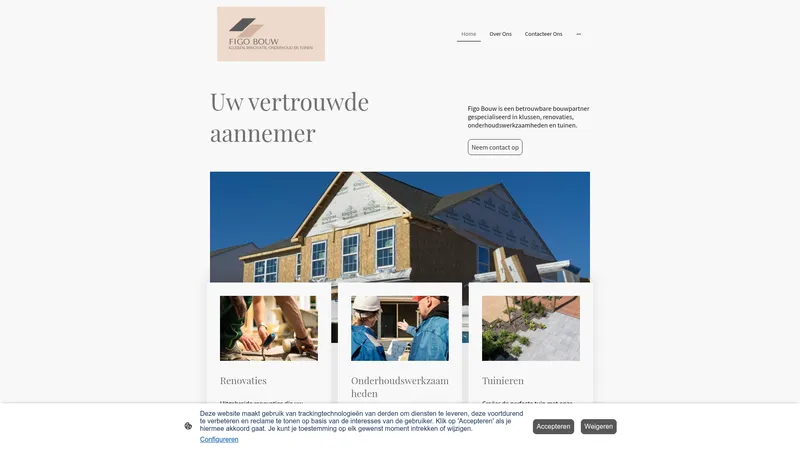 Website van Figo Bouw