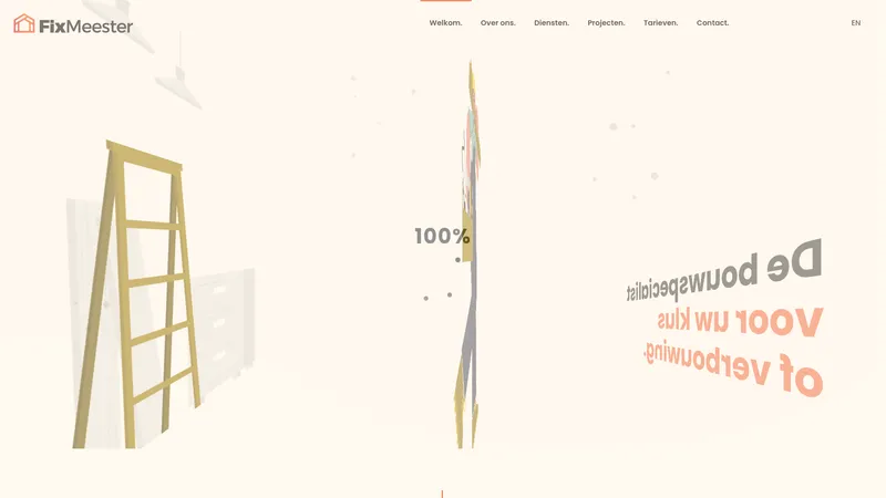 Website van Fixmeester - Bouw & Onderhoud