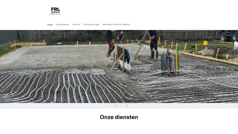 Website van FRL Construct