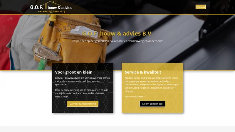 Website van G.O.F. bouw & advies B.V.