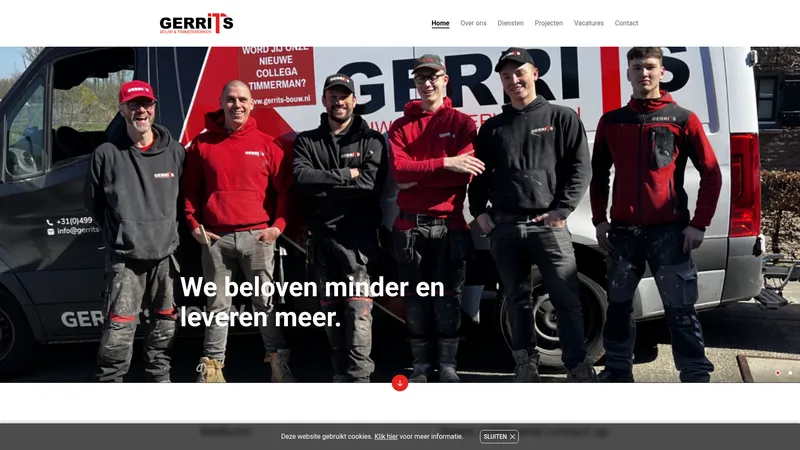 Website van Gerrits Bouw & Timmerwerken BV