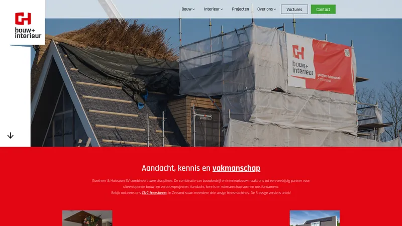 Website van GH Bouw & Interieurbouw