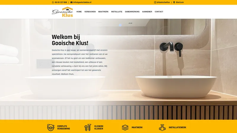 Website van Gooische Klus | Aannemersbedrijf