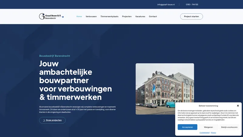 Website van Graaf Bouw