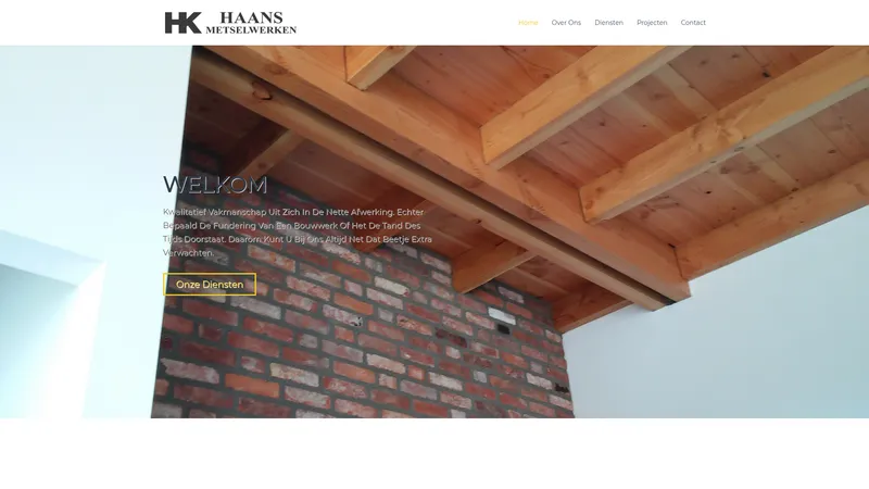 Website van Haans Metselwerken Tilburg