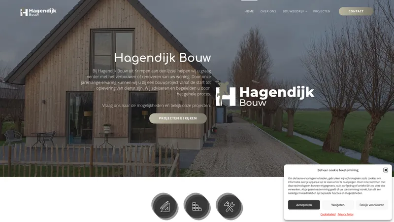 Website van Hagendijk Bouw