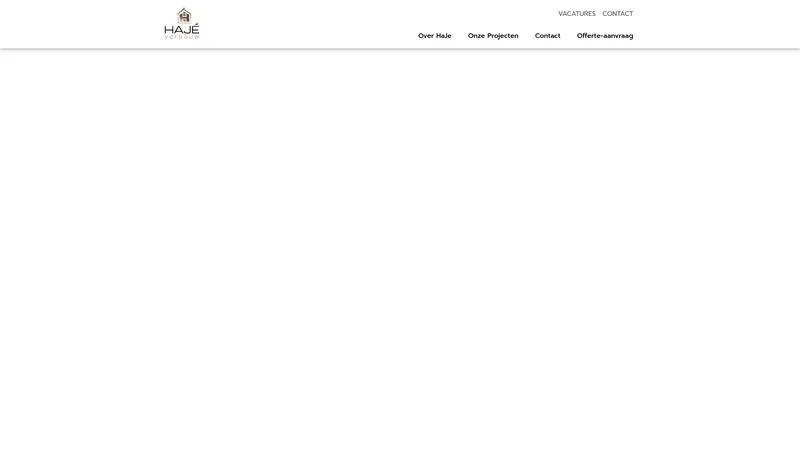 Website van Hajé Verbouw