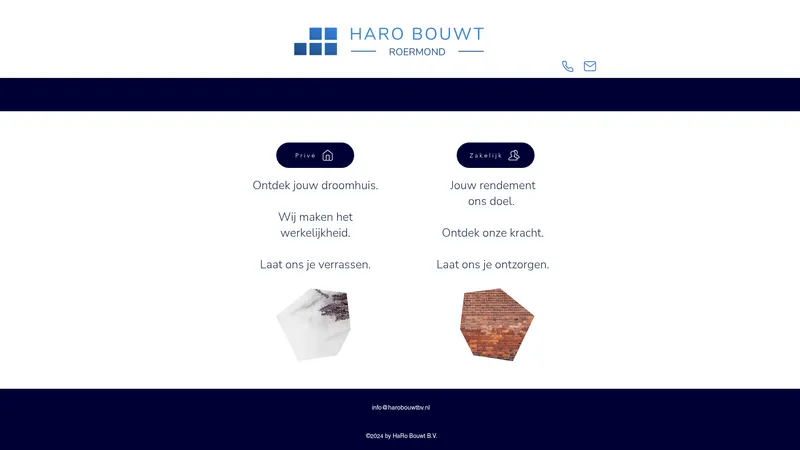 Website van HaRo Bouwt B.V.