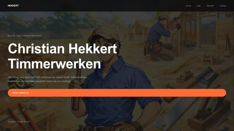 Website van Hekkert Bouw- en Timmerwerken Christian