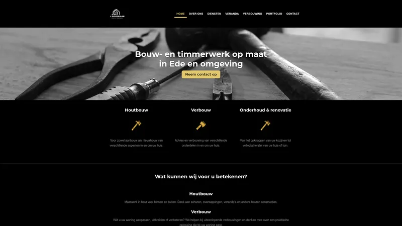 Website van J Goudriaan Bouw en Timmerwerk