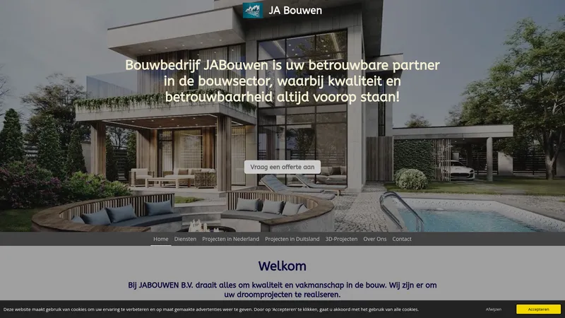 Website van JA BOUWEN B.V.
