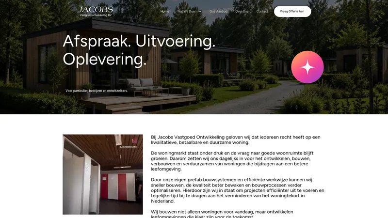 Website van Jacobs Vastgoed