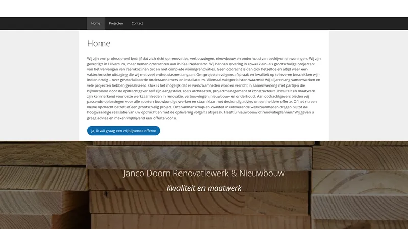 Website van Janco Doorn Renovatiewerk & Nieuwbouw