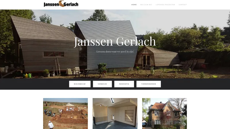 Website van Janssen & Gerlach Bouw-en Timmerwerken