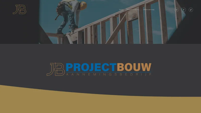 Website van JB Projectbouw
