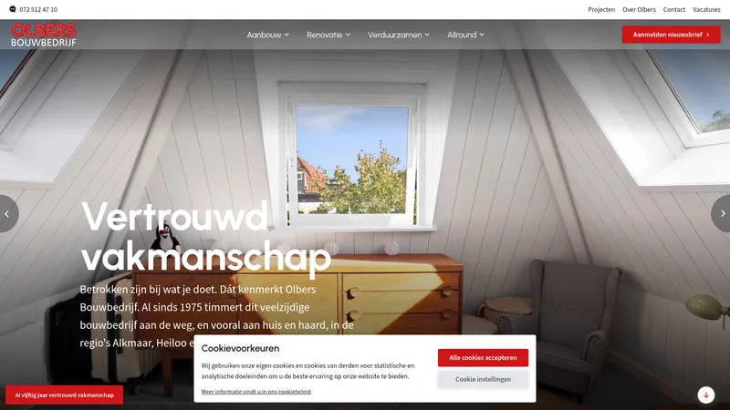 Website van Jos Olbers Beheer B.V.
