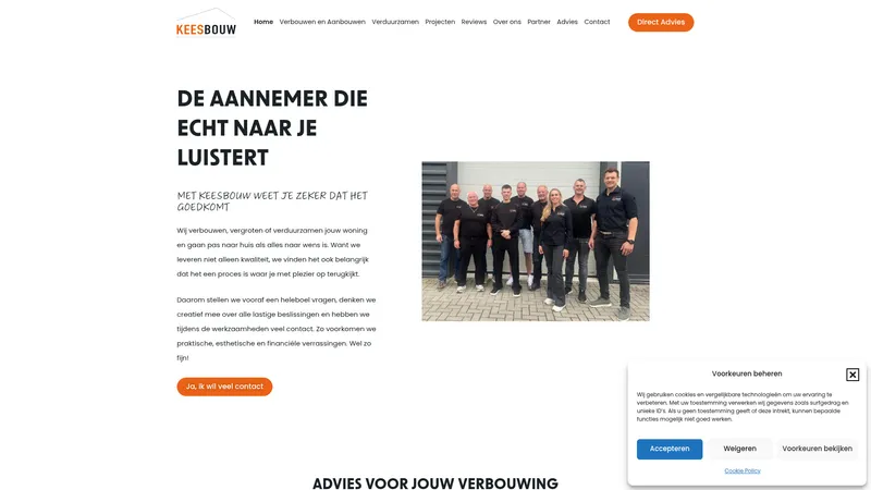 Website van KEESBOUW B.V.