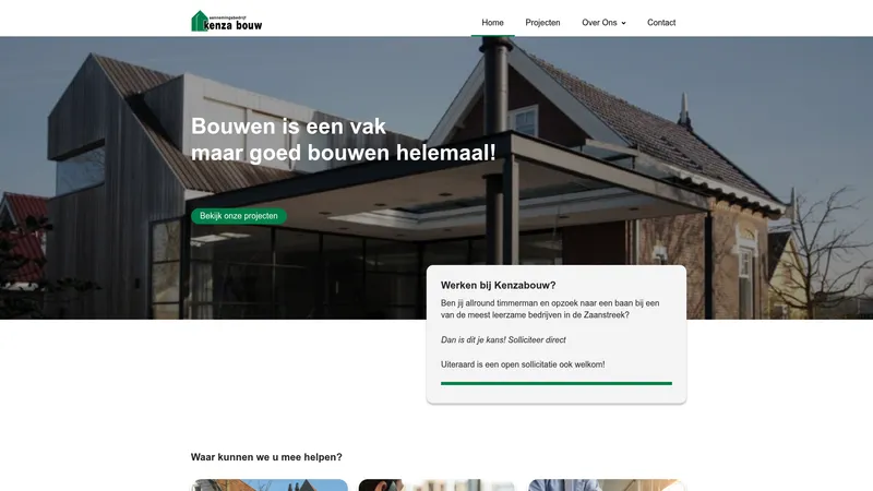 Website van Kenza Bouw bv