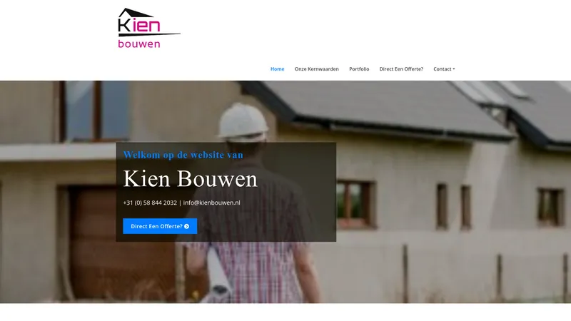 Website van Kien Bouwen